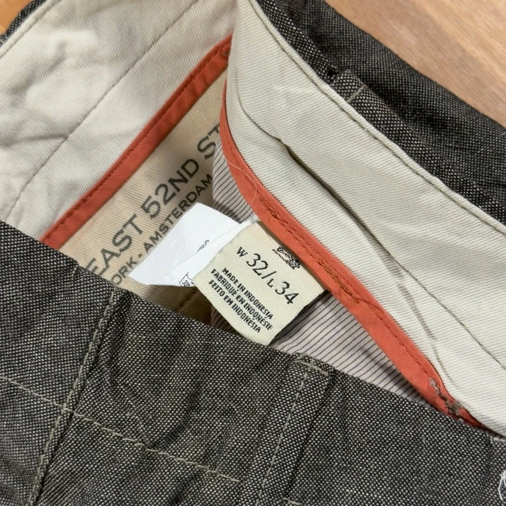 Scotch & Soda Lewis Slim Fit Trousers Mens 32x34 Charcoal Grey Textured Pants